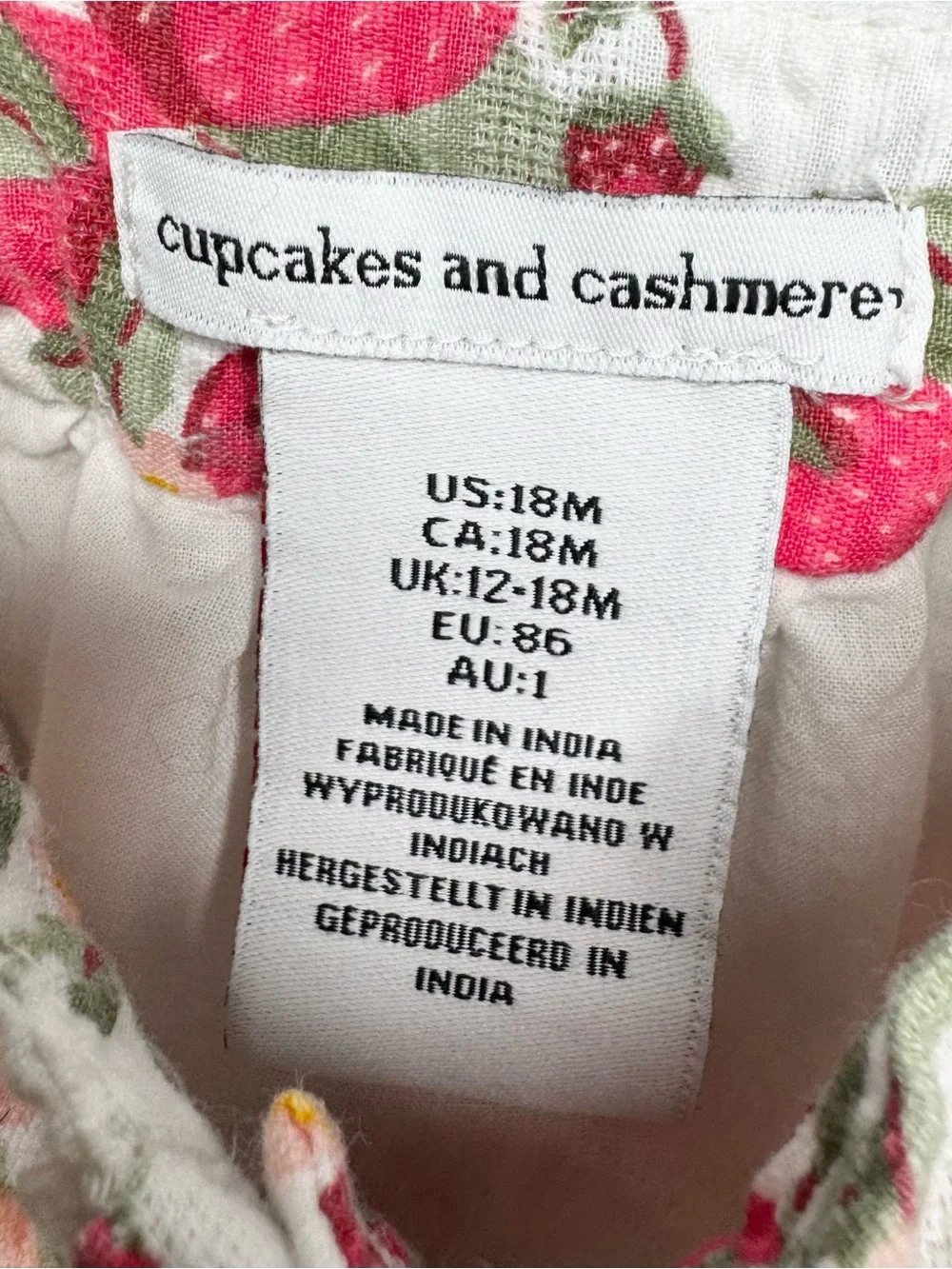 Cupcakes and Cashmere 100% Cotton Strawberry Set